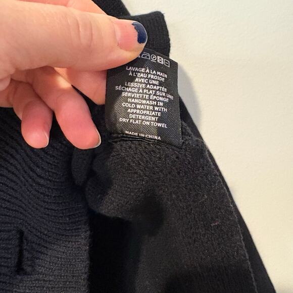 Isabel Marant Etoile Black Wool Blend Side Slit Crewneck Distressed Sweater 36 - Picture 3 of 8